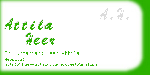 attila heer business card